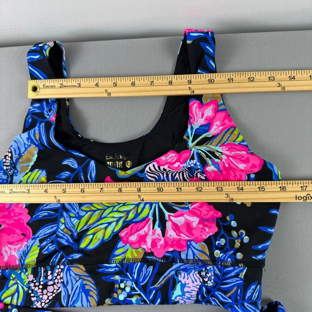 Lilly Pulitzer San Remo Luxletic Floral Skort & Sport Bra Top Set Women's Large